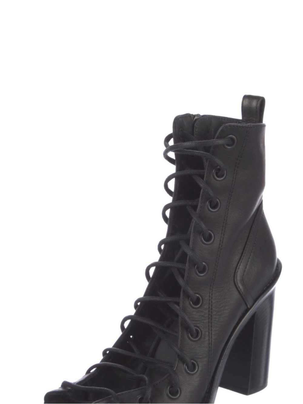 Ann Demuelemester Leather Iconic Lace Up Sandals Booties Heels Like New 39 - Picture 2 of 5